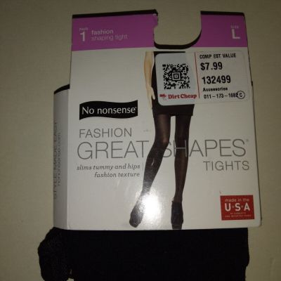 No Nonsense Fashion Great Shapes Tights Large Diamond Black 1 Pair